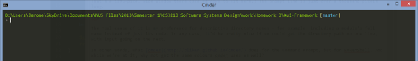 Screenshot of Powershell within Cmder, showing the results of the code above.