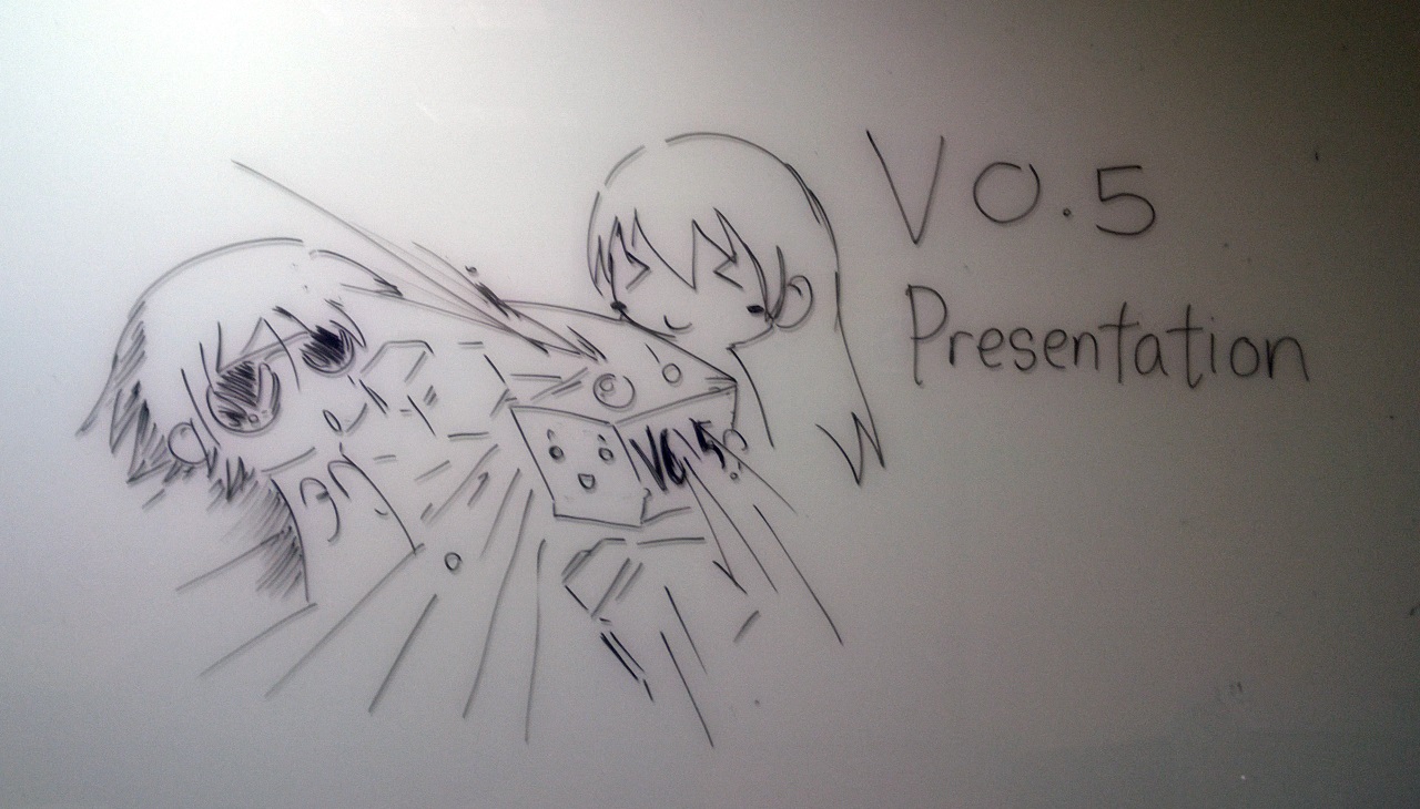 A drawing on a whiteboard